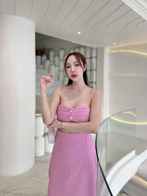 SIRINNN Off- Hollow Out  Tube Dresses